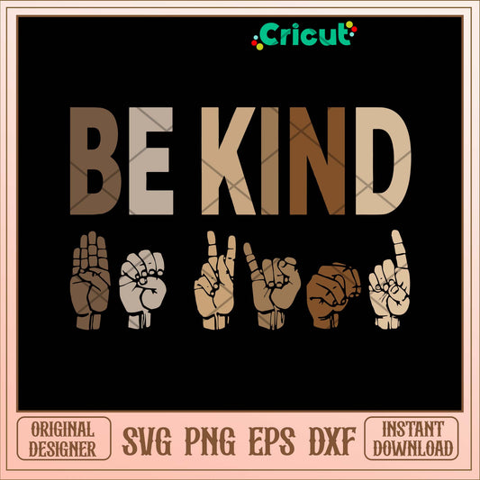 Be Kind Language Svg-Svgfilesforcricut