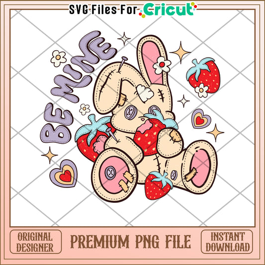 Be Mine Bunny PNG Valentines Day Design