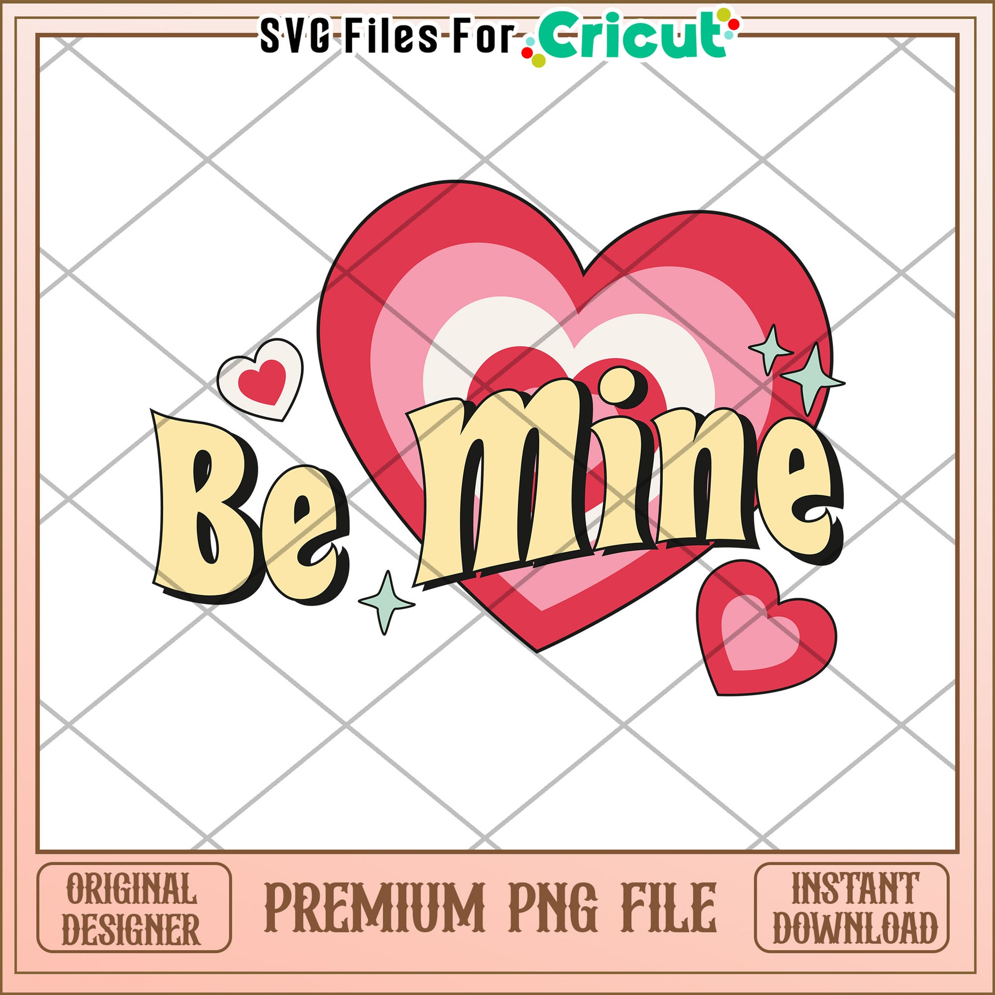 Be Mine Valentine Heart PNG