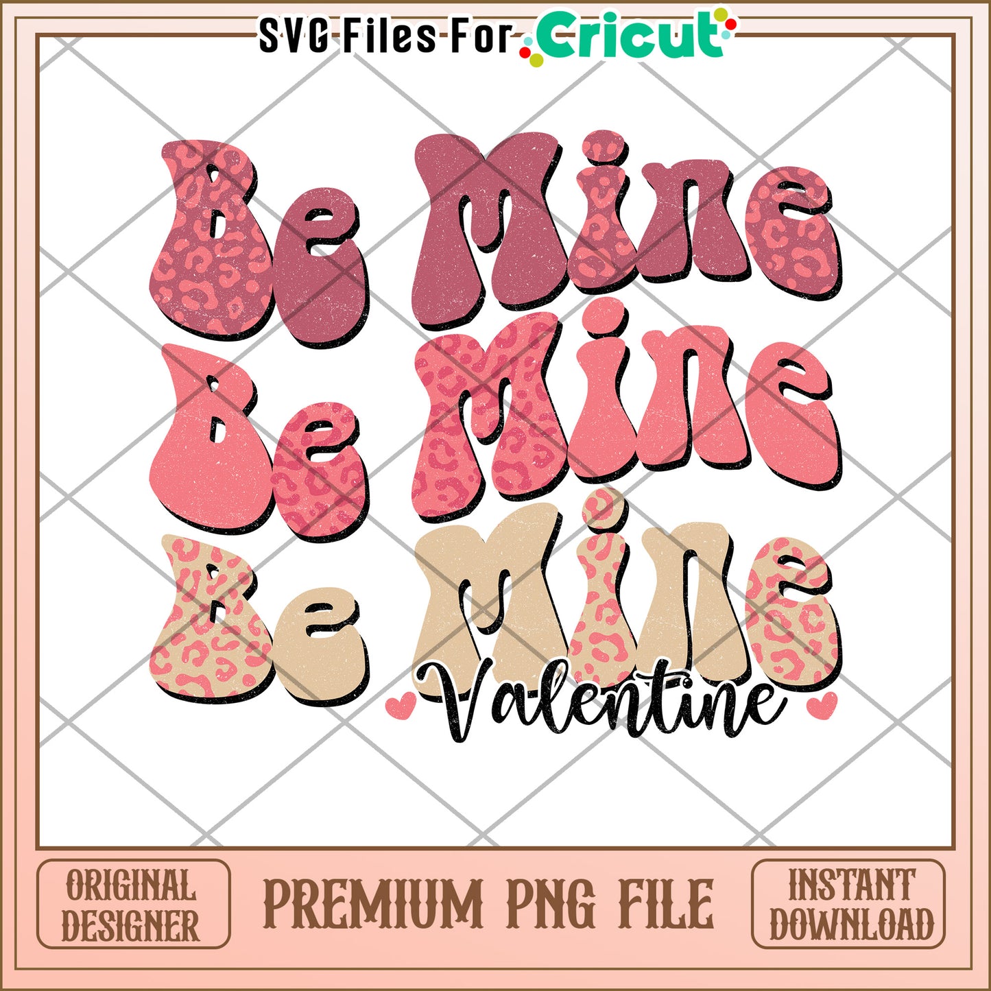 Be Mine Valentine Leopard PNG