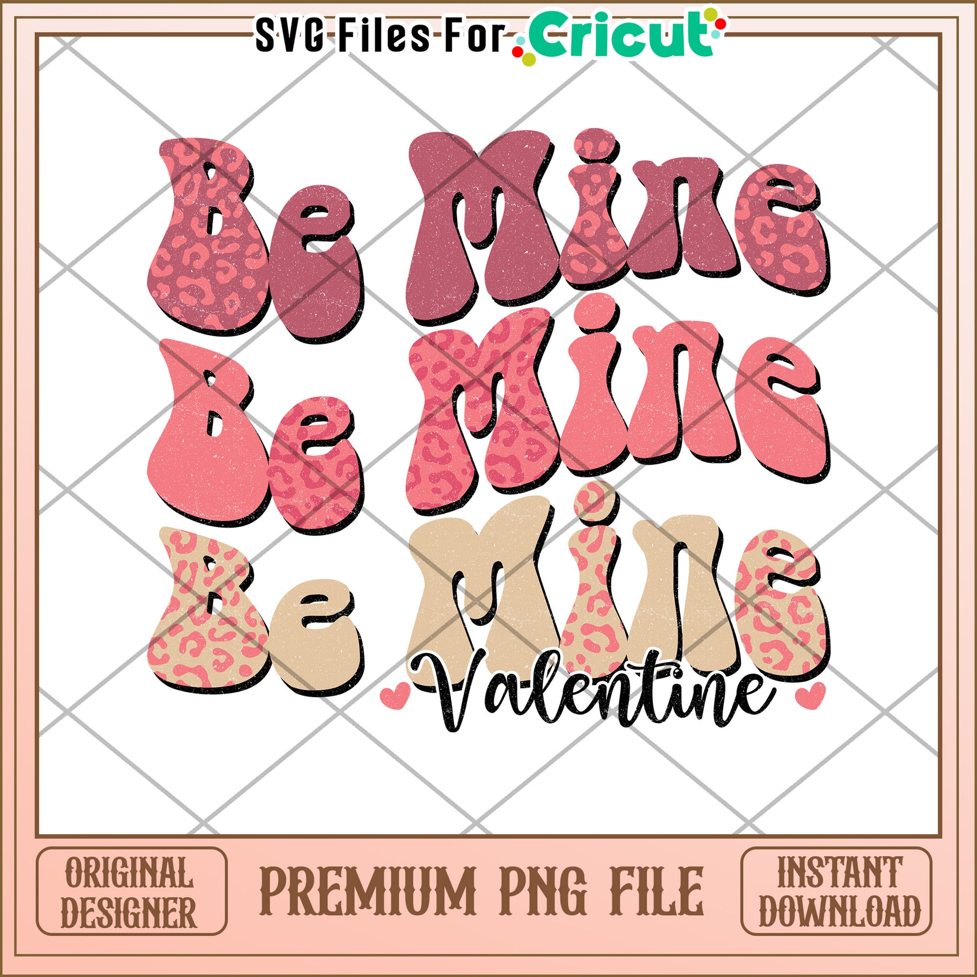 Be Mine Valentine Leopard PNG