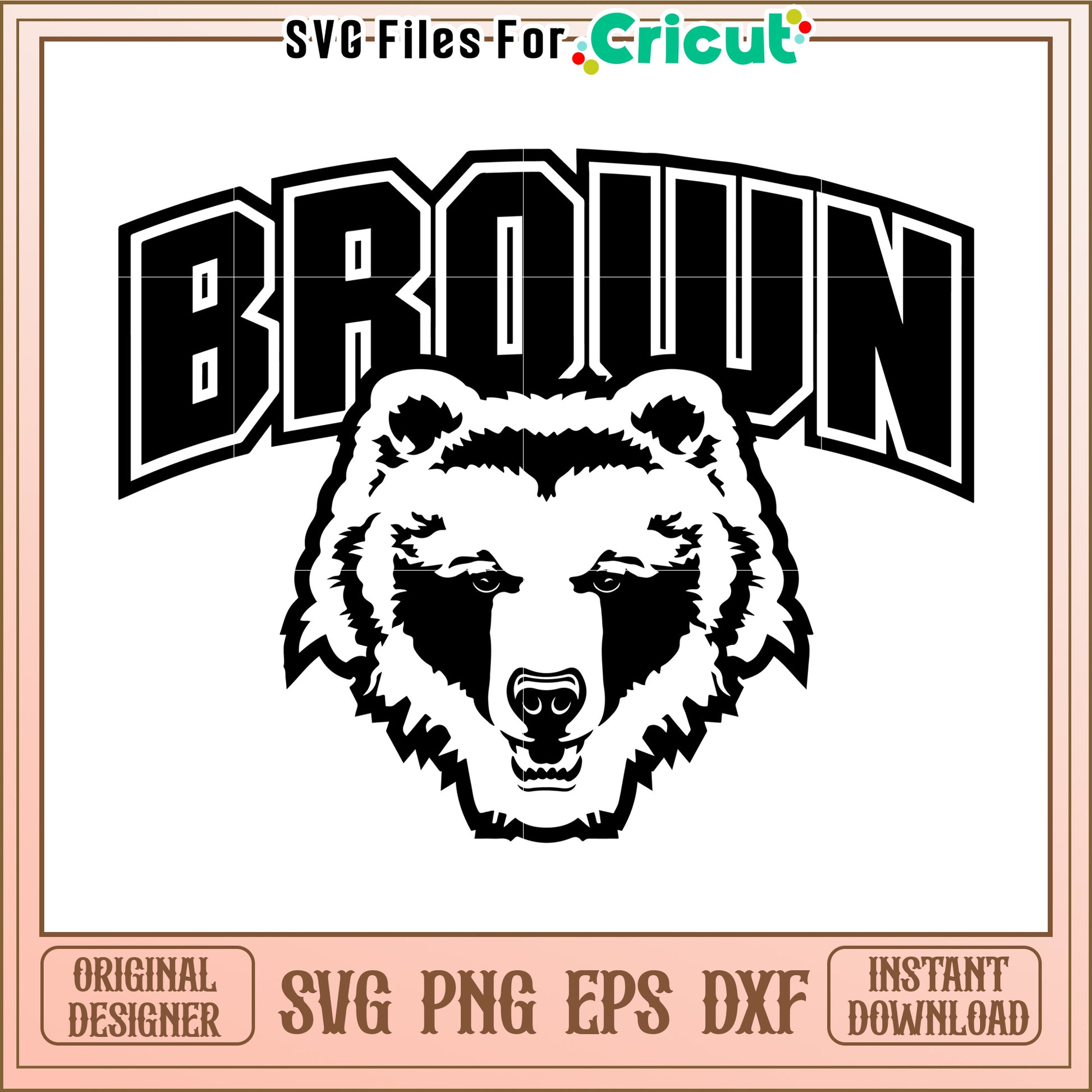 Bear Design with Bold Text, Perfect for Cricut Projects and More