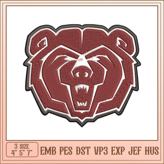 Bear Embroidery Design - 3 Sizes