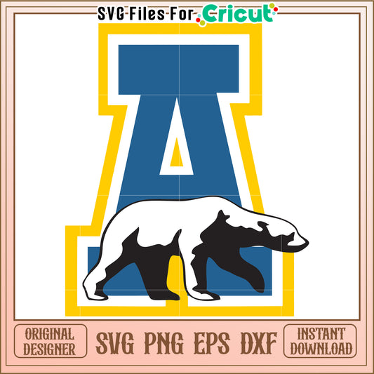 Bear Letter A SVG Design for Cricut, Perfect for Crafts and Projects