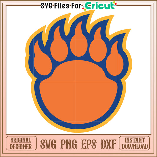 Bear Paw SVG Design for Craft Projects, Digital Download for Cricut Use