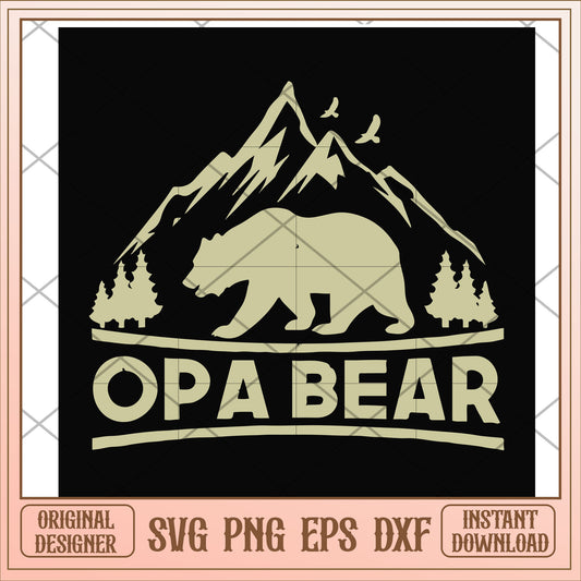 Bear logo opa bear svg, bear logo svg, camping svg