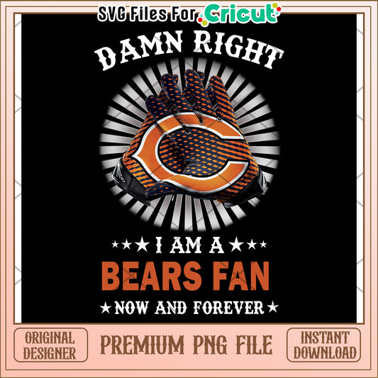 Bears Fan Premium PNG File for Cricut, Instant Download Graphic Art