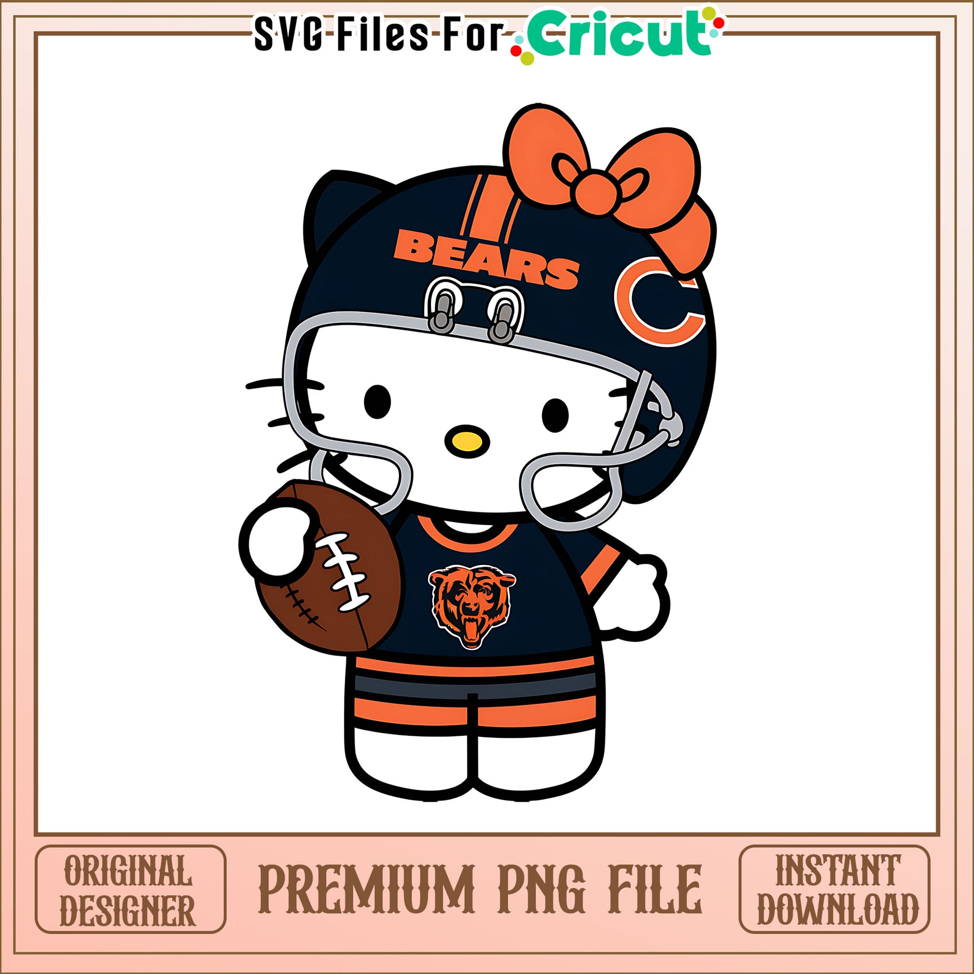 Bears Hello Kitty helmet png, Chicago Bears png, NFL png
