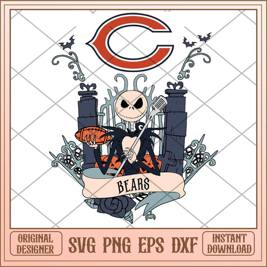 Bears Jack Halloween bundle svg, The Nightmare Before Christmas Svg, digital download