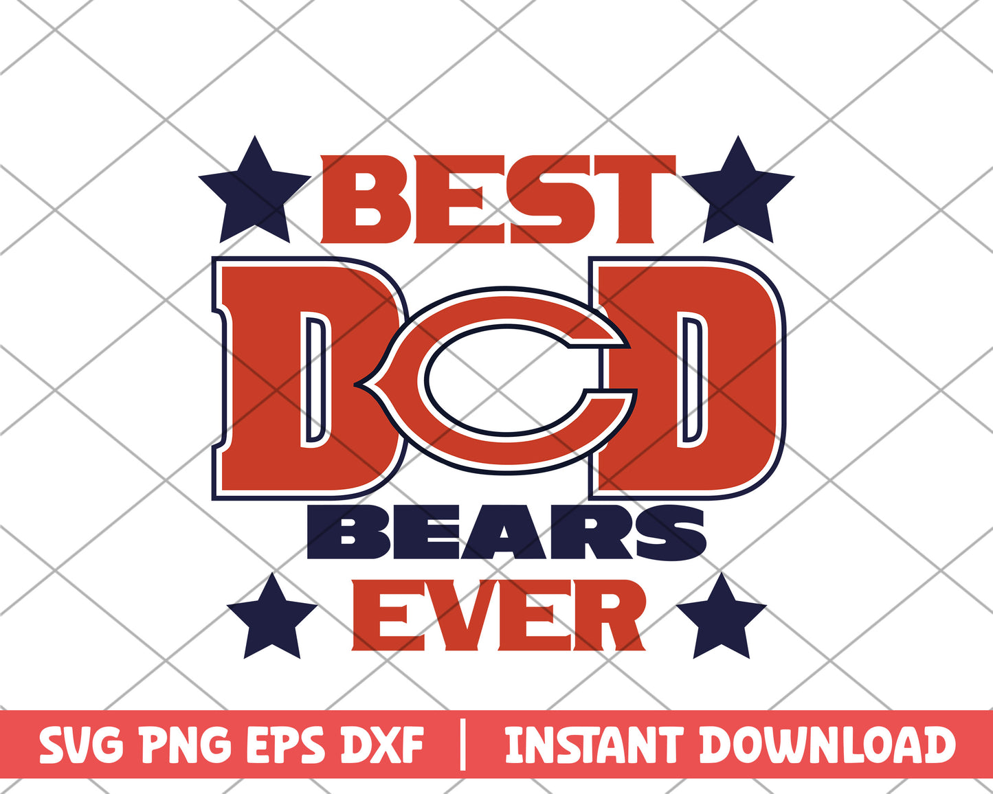 Bears best dad ever svg, Chicago Bears svg