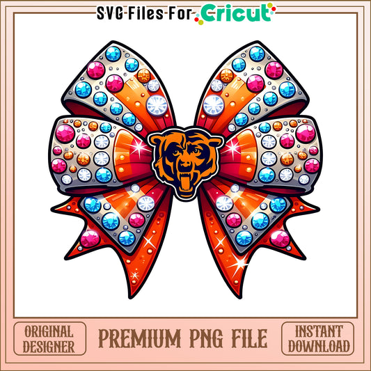 Bears logo vintage bow png, Chicago Bears png, NFL png