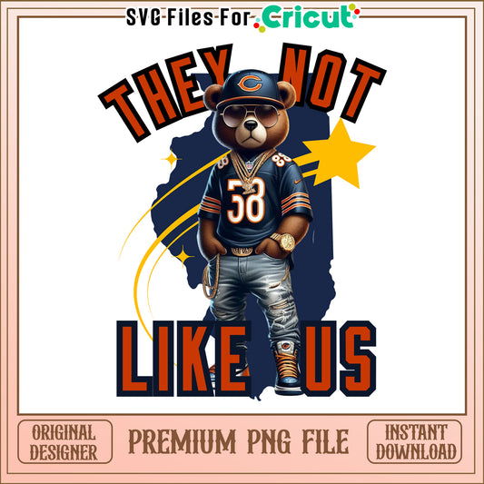 Bears they not like us png, Chicago Bears png, NFL png