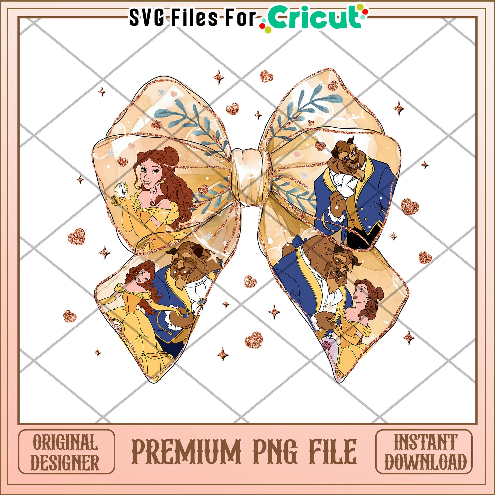 Beauty and the Beast Bow PNG