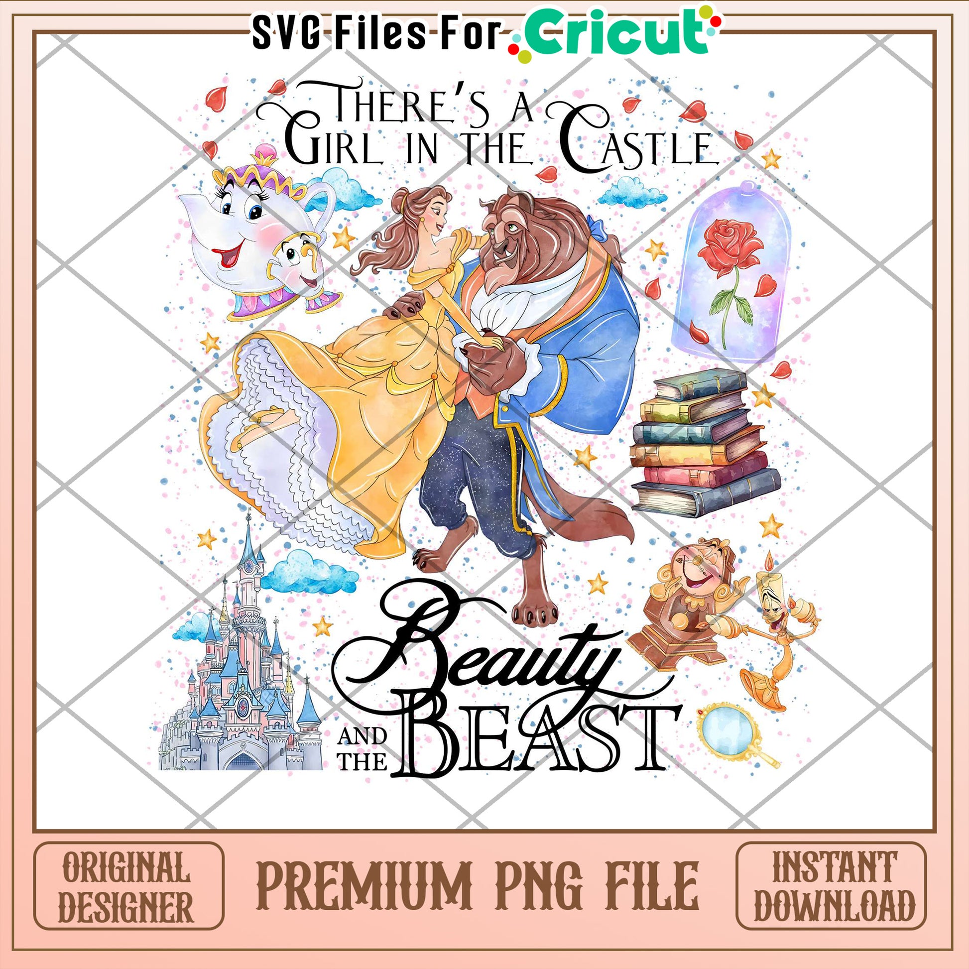 Beauty and the Beast PNG Sublimation