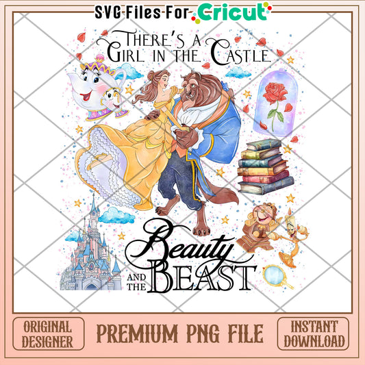 Beauty and the Beast PNG Sublimation
