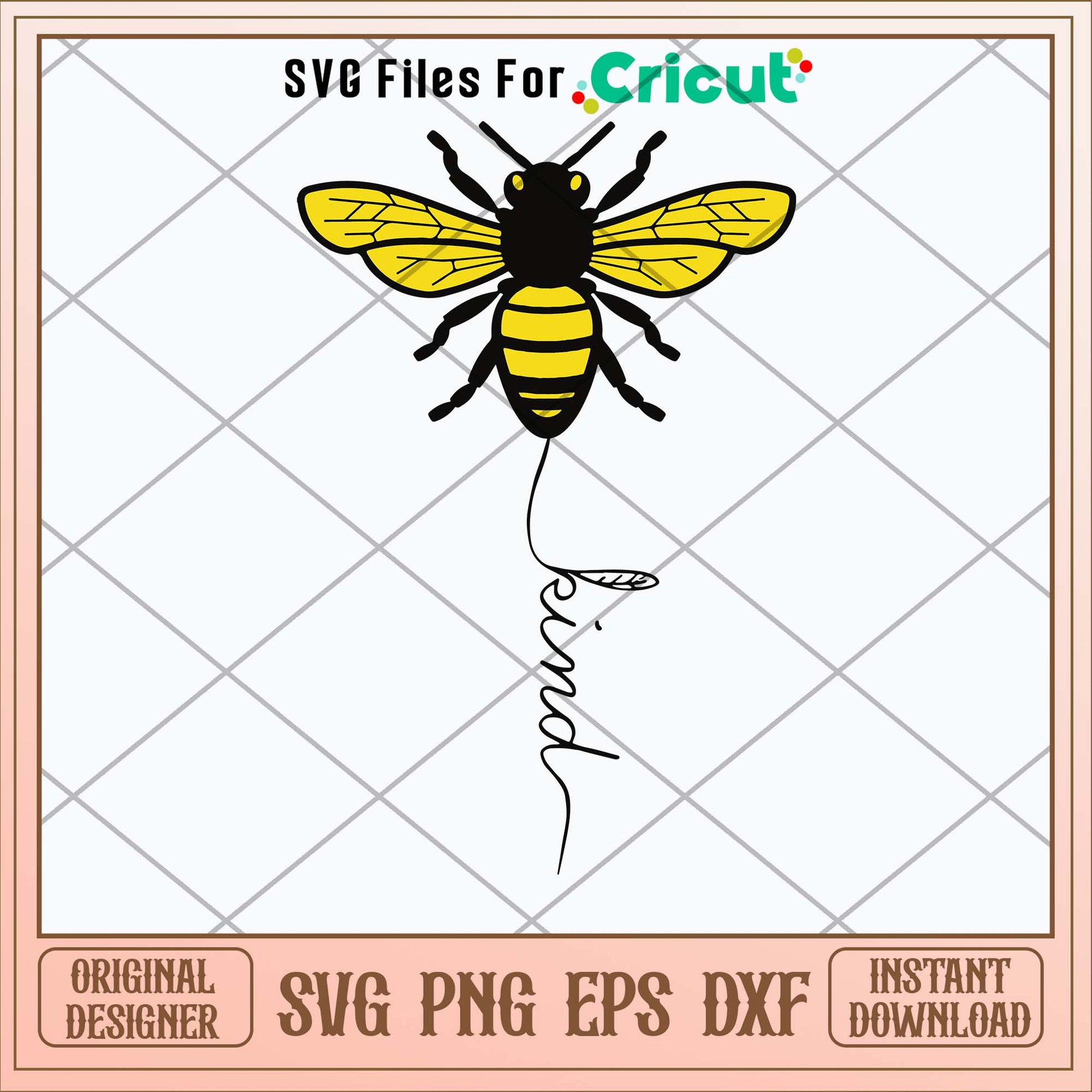 Bee Kind Svg-Svgfilesforcricut