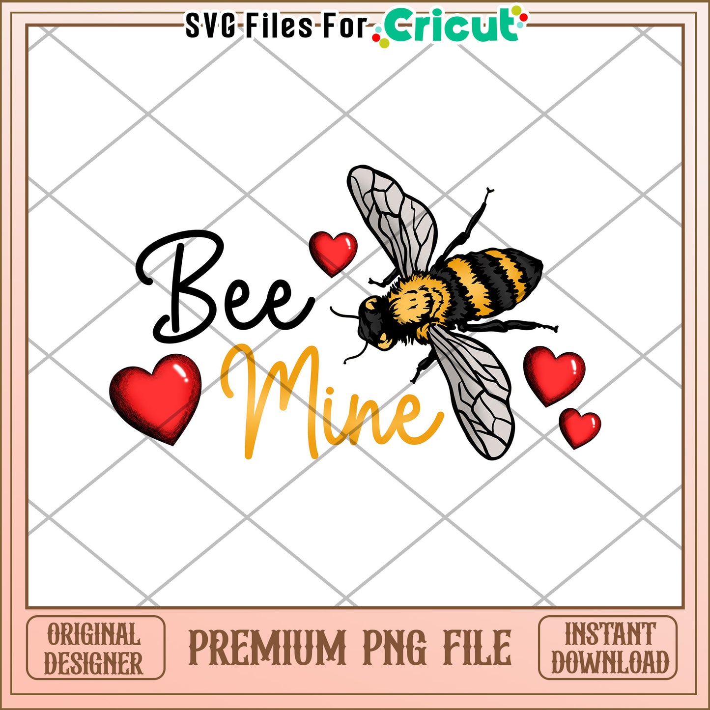 Bee Mine PNG Valentine's SVG Cricut