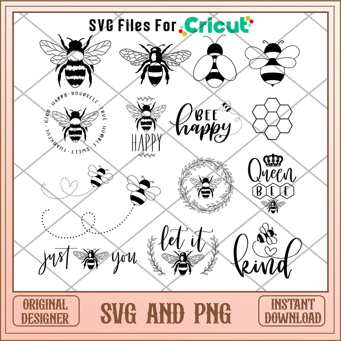 Happy bee svg bundle, Just bee svg bundle - Svgfileforcricut