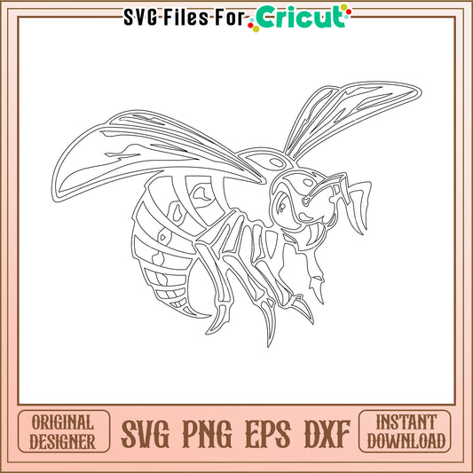 Bee SVG Cut File for Cricut Design, Perfect for DIY Crafts and Projects