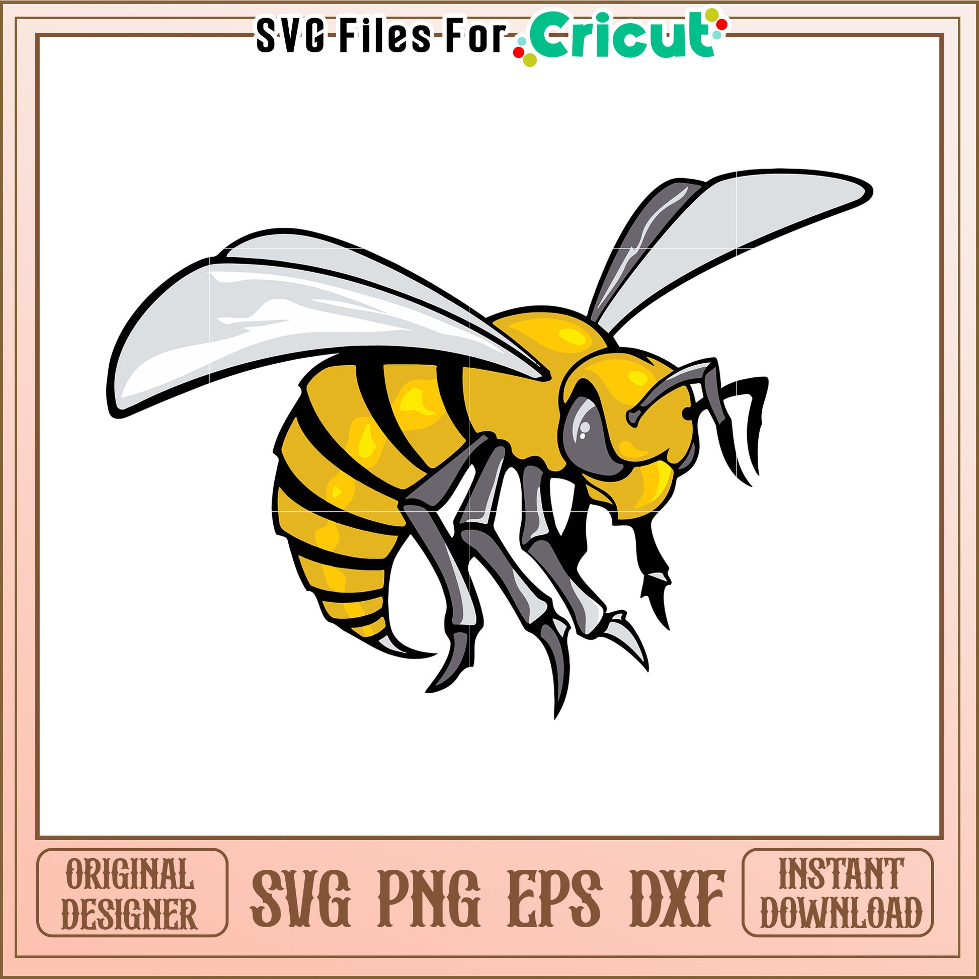 Bee SVG Design for Cricut, perfect for crafting and DIY projects