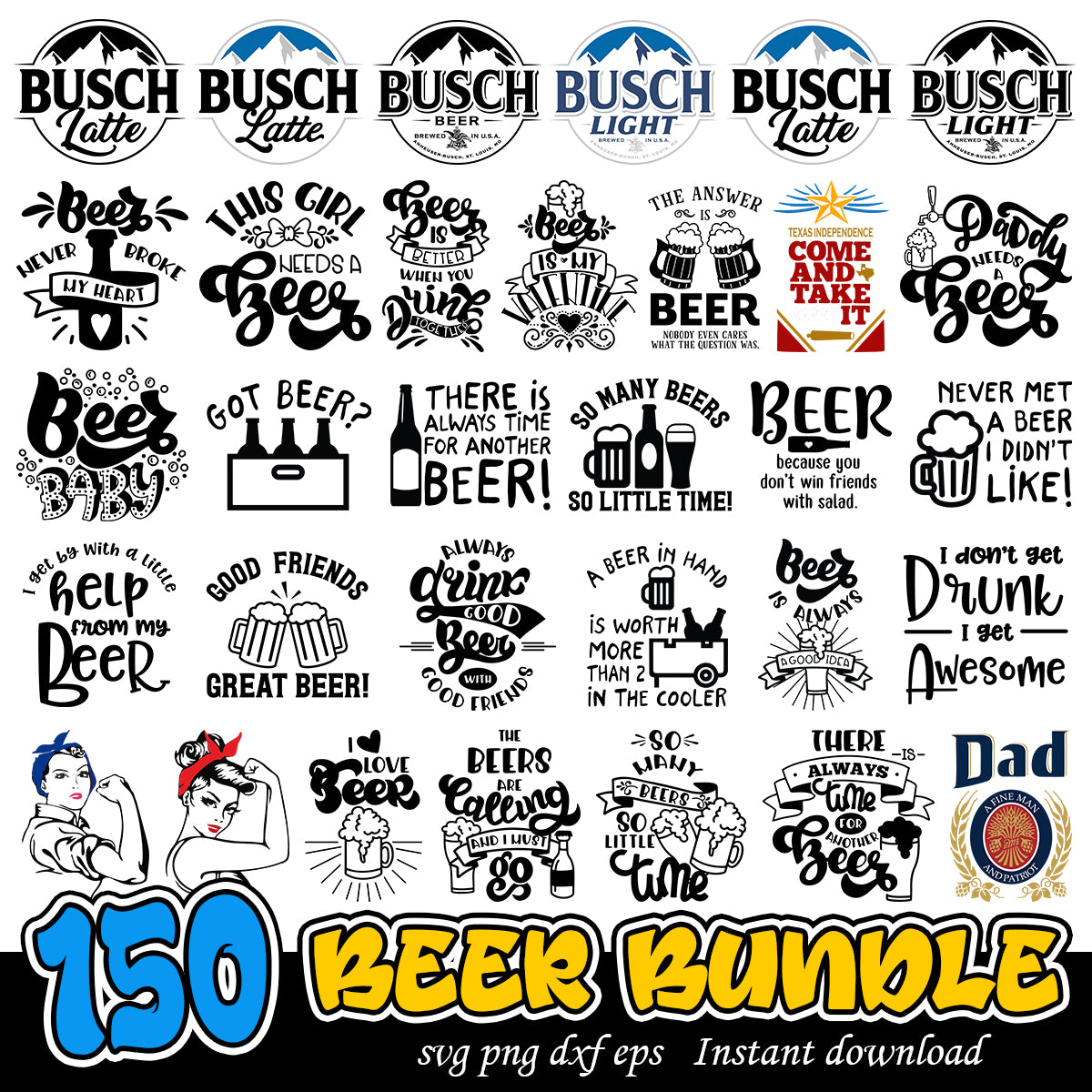 Beer bundle, Beer brand logo svg bundle