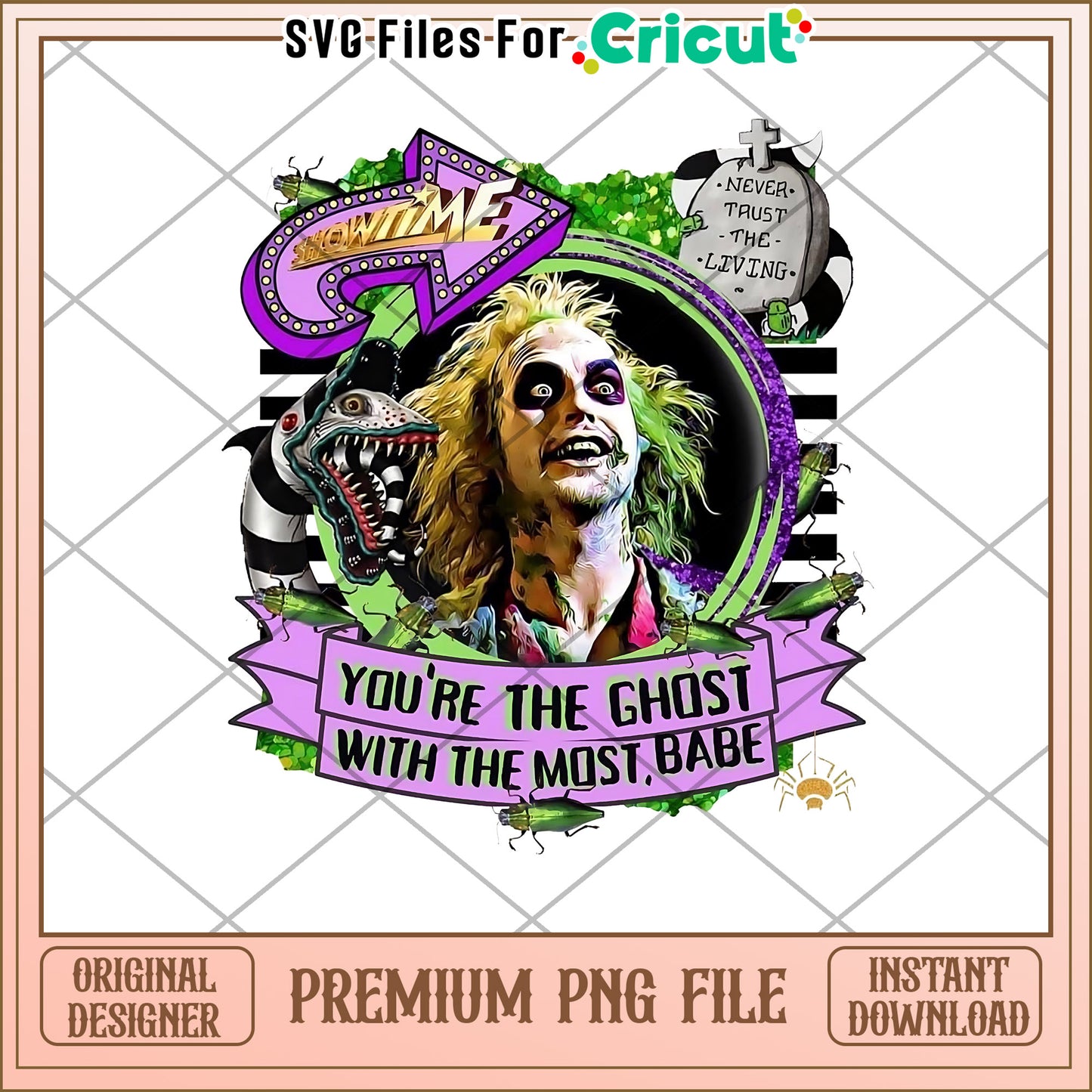 Beetlejuice PNG Sublimation Design