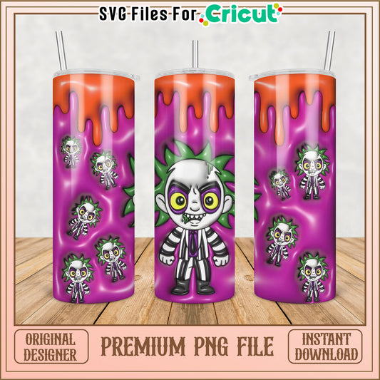 Beetlejuice Tumbler PNG Sublimation