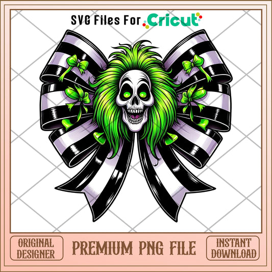 Beetlejuice Vibrant character bow png, character png, halloween png