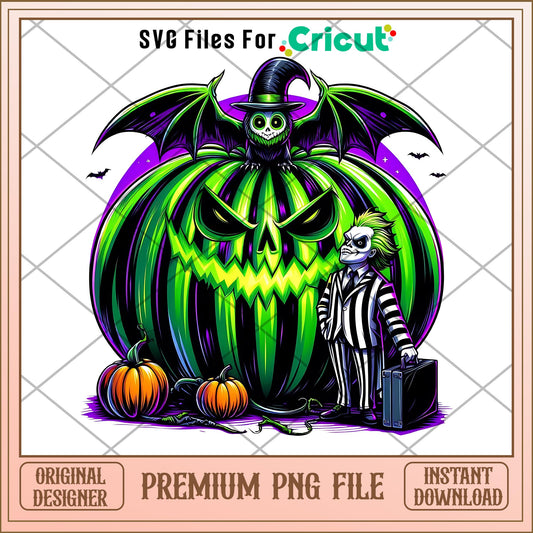 Beetlejuice pumkin halloween png, beetlejuice png, halloween png