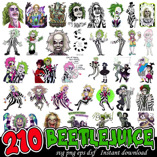 BeetleJuice Halloween friends Bundle svg, Halloween Beetlejuice bundle