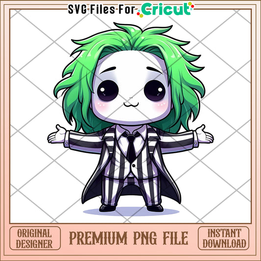 Beetlejuice chibi png, halloween decorations​ png, halloween ends​ png