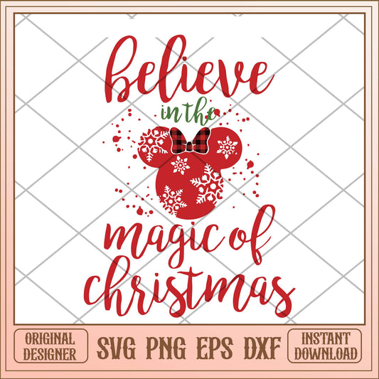 Believe in the magic of christmas svg, Christmas Mickey head svg bundle
