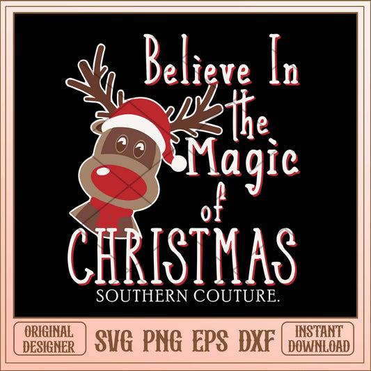 Believe in the magic of christmas svg, Christmas reindeer svg bundle