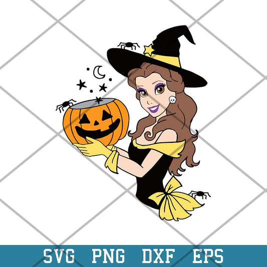 Belle Beauty and the Beast Halloween Svg, Disney Princess Halloween-Svgfilesforcricut