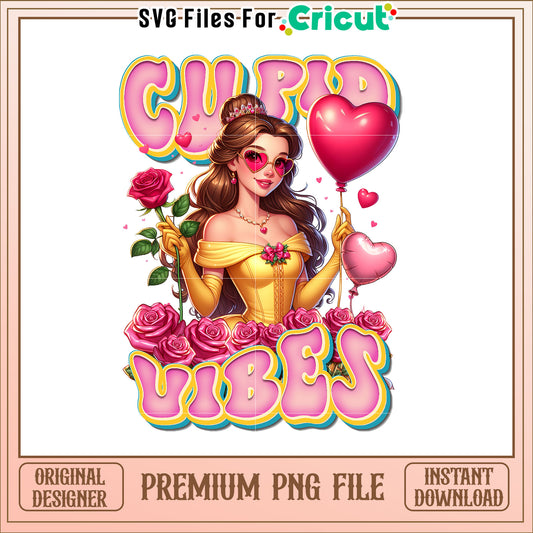 Belle Cupid Vibes PNG Image