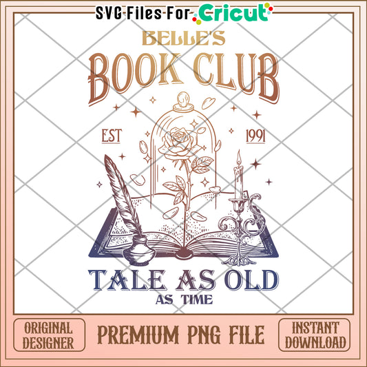 Belle's Book Club PNG Tale as Old as Time