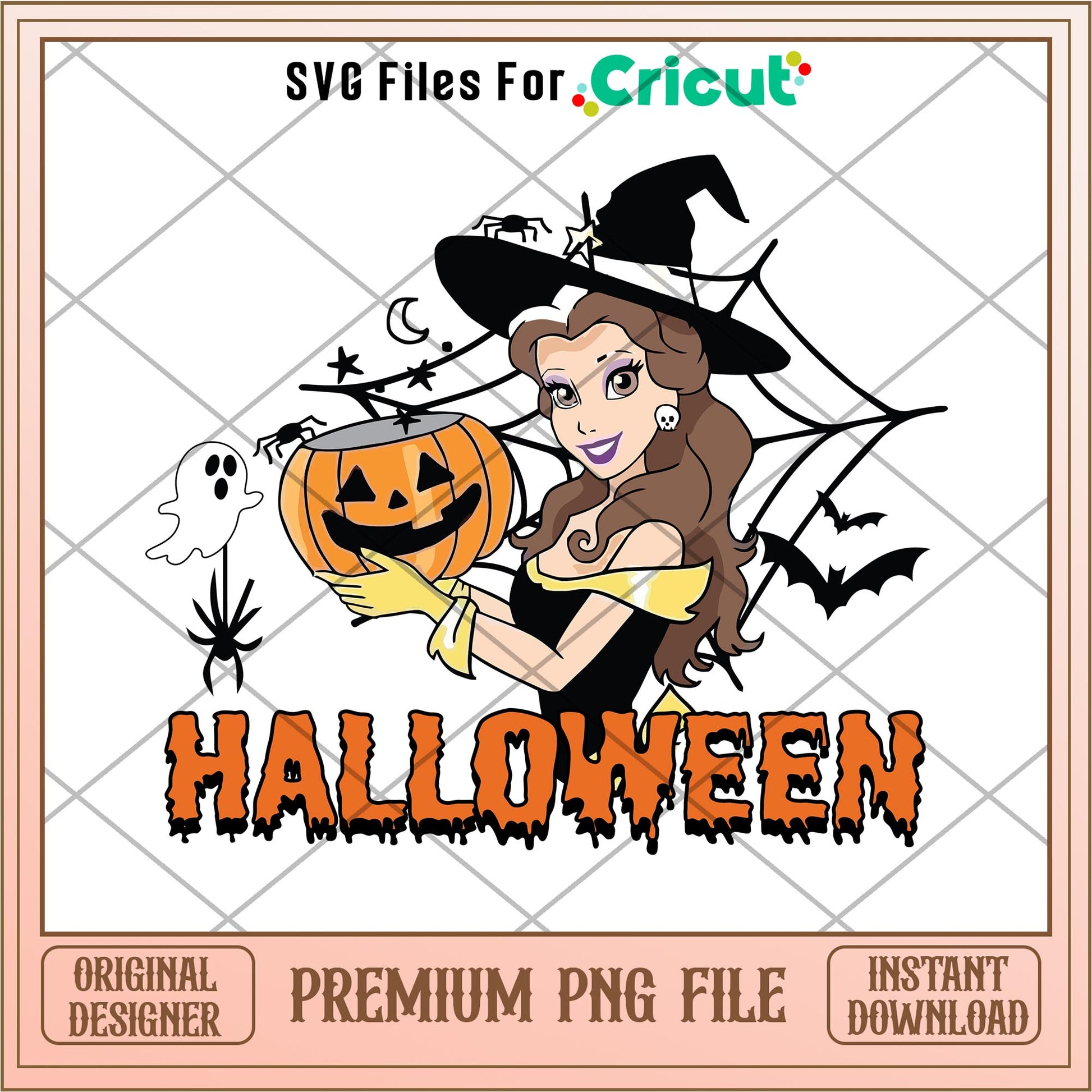 Belle princess Halloween png, Disney princess name png,   digital download