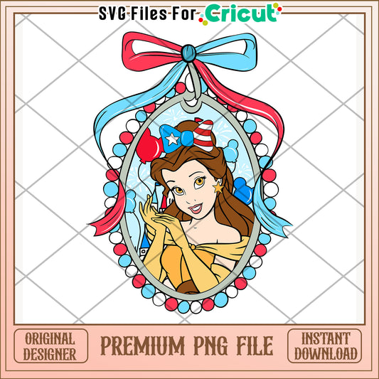 Belle princess png, independence day png, disney princess png