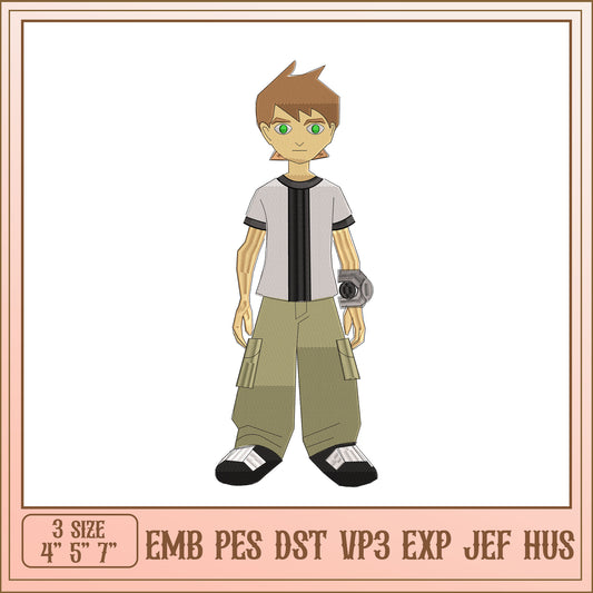 Ben 10 Embroidery Design - 3 Sizes
