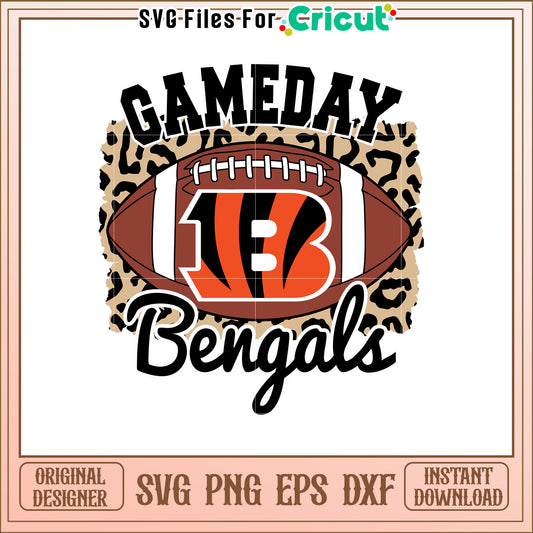 Bengals Game Day SVG Design