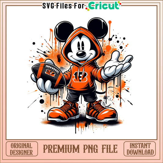Bengals Mickey rugby ball png, Cincinnati Bengals png, NFL png