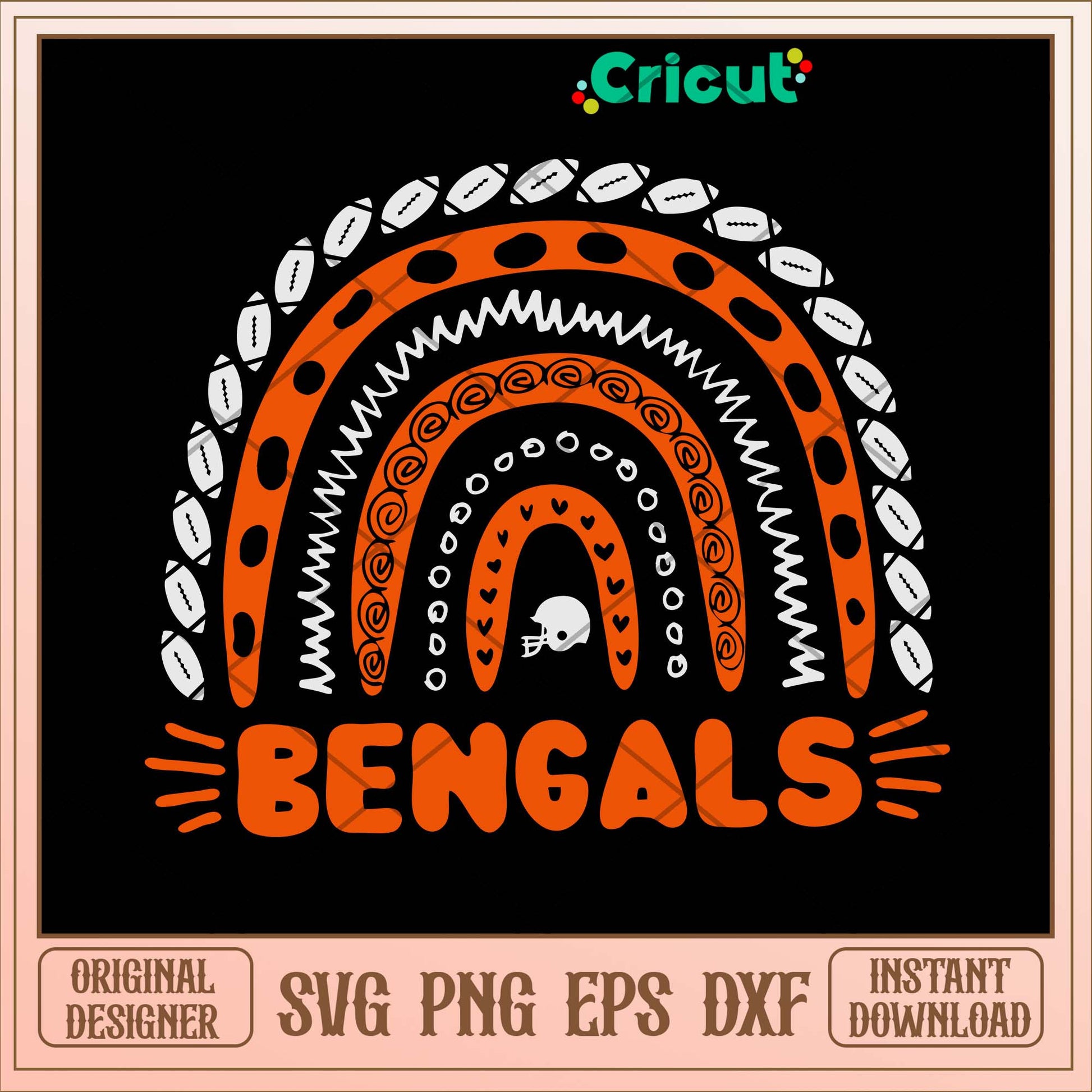 Bengals Rainbow Svg-Svgfilesforcricut