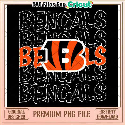 Bengals SVG and PNG Design for Cricut, Instant Download for Crafts