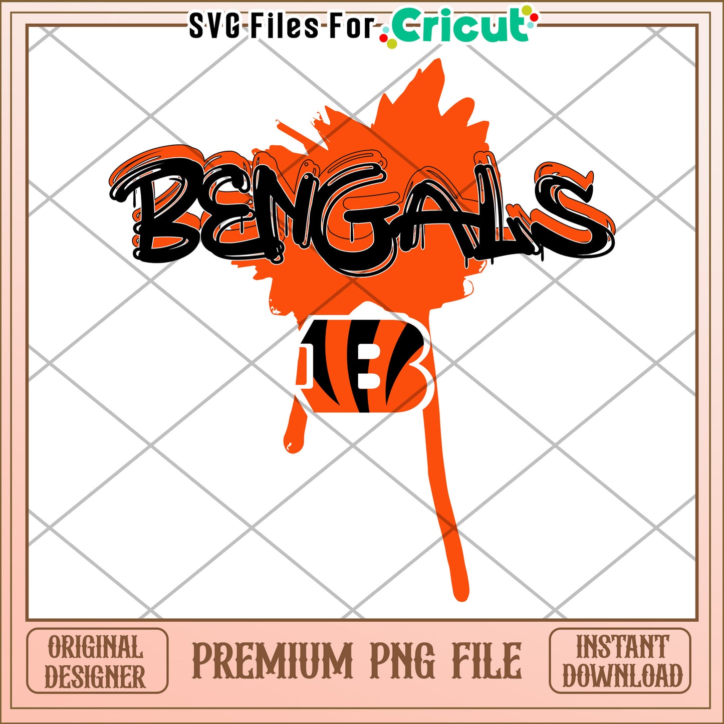 Bengals SVG design for Cricut, premium PNG file for download