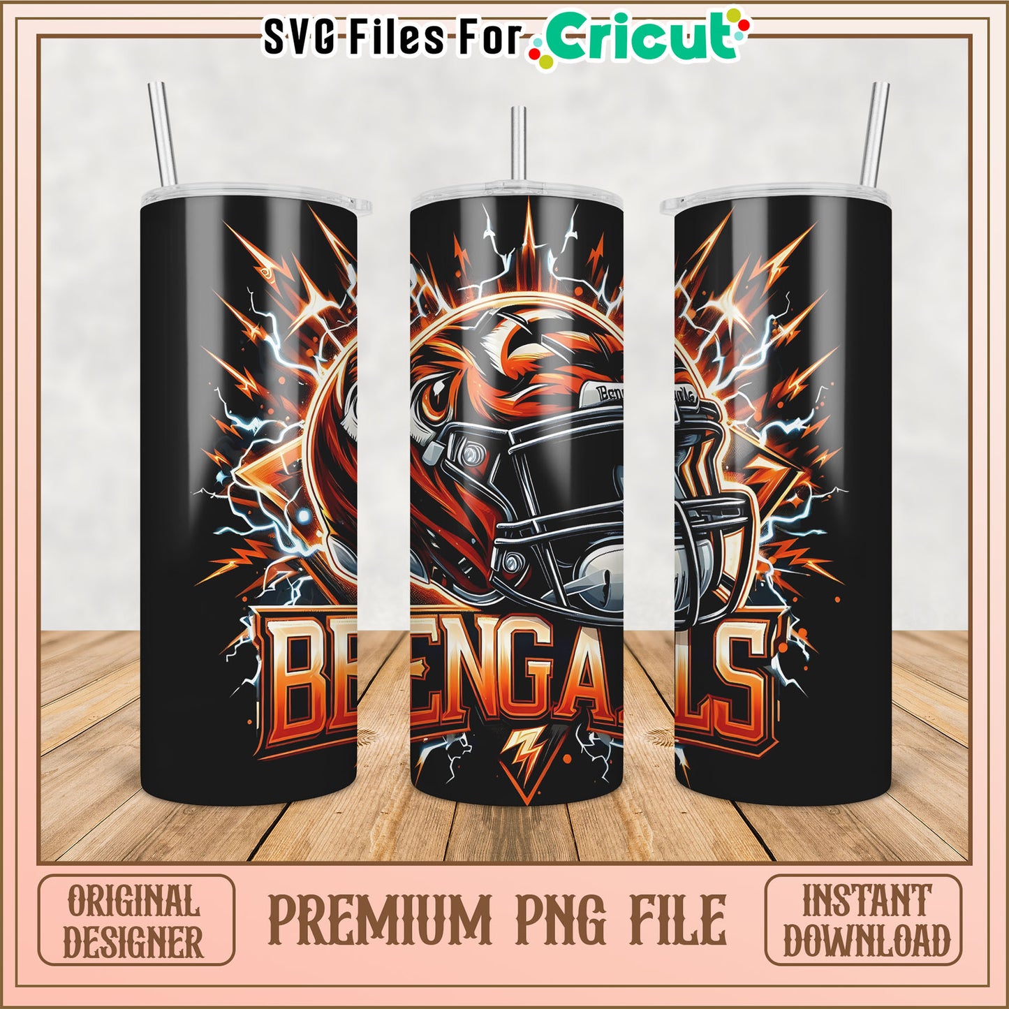 Bengals Tumbler PNG Sublimation Design