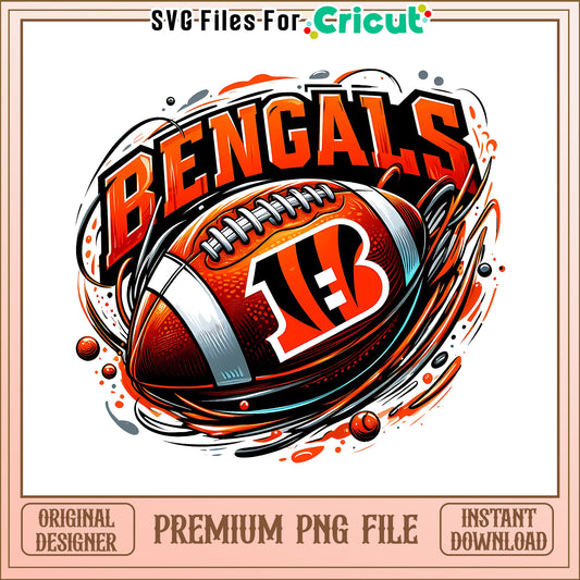 Bengals logo rugby ball png, Cincinnati Bengals png, NFL png