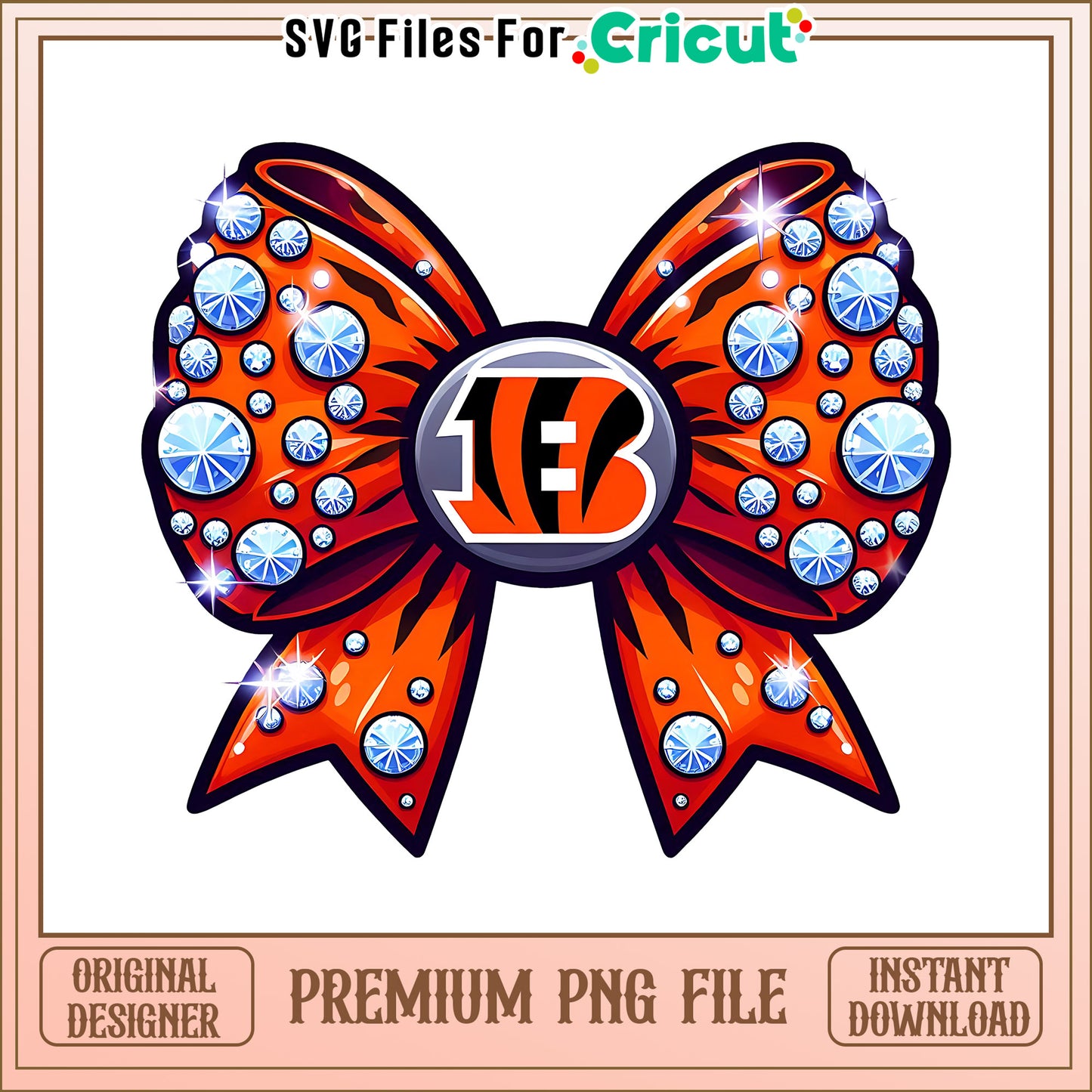 Bengals logo vintage bow png, Cincinnati Bengals png, NFL png