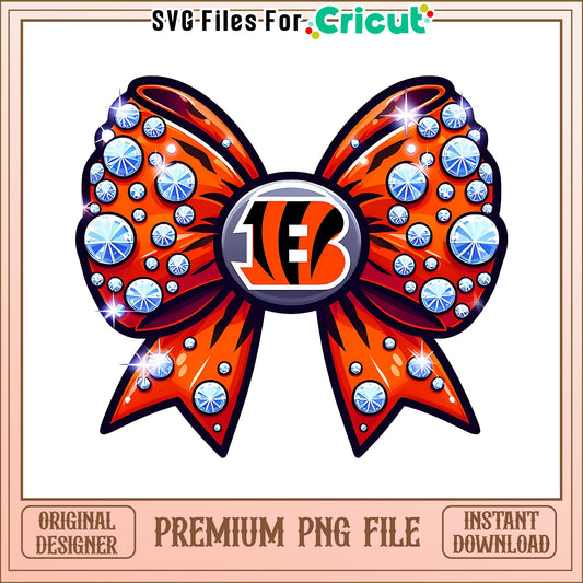 Bengals logo vintage bow png, Cincinnati Bengals png, NFL png
