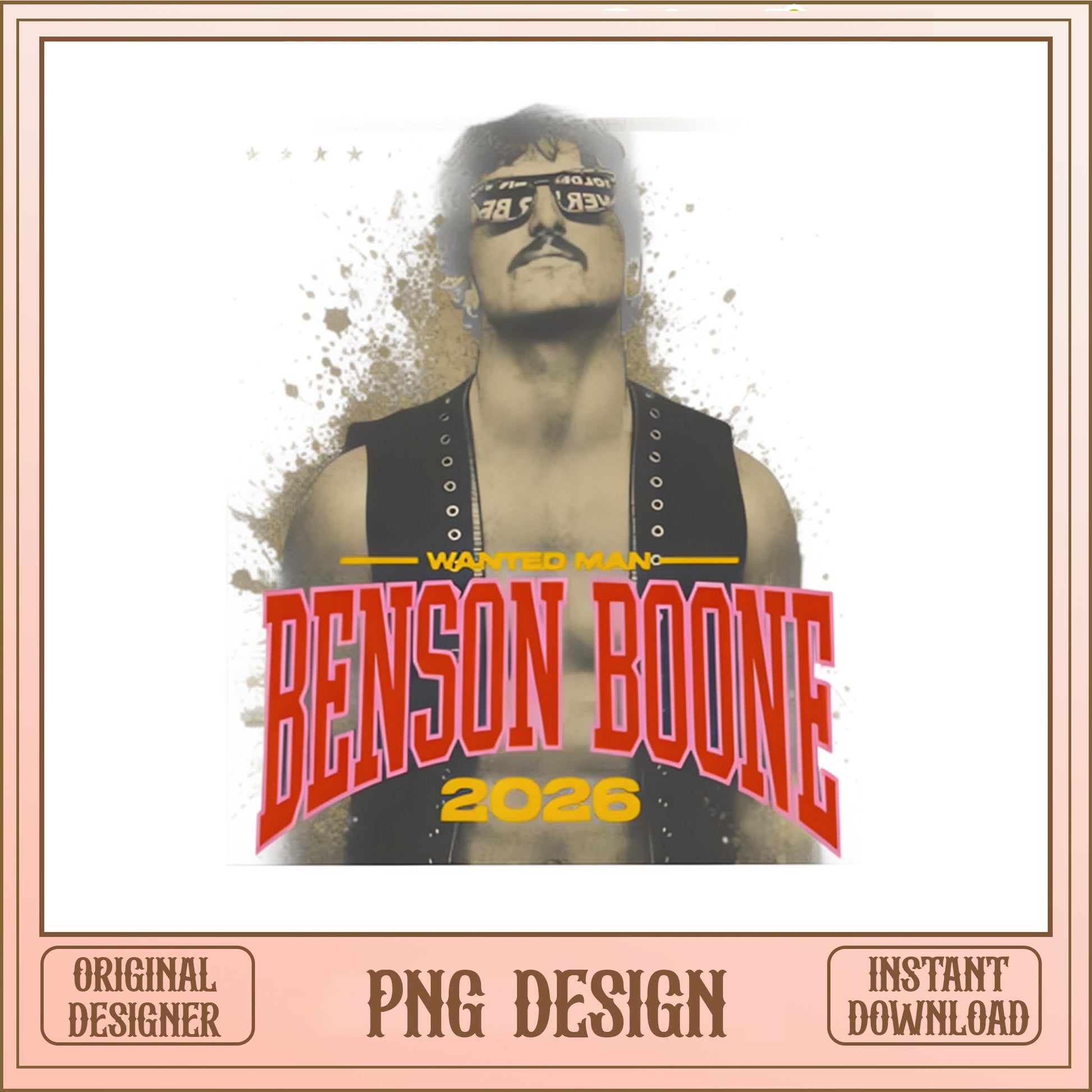 Benson Boone 2026 Wanted Man Tour PNG, Concert Shirt PNG, Music Fan Gift PNG