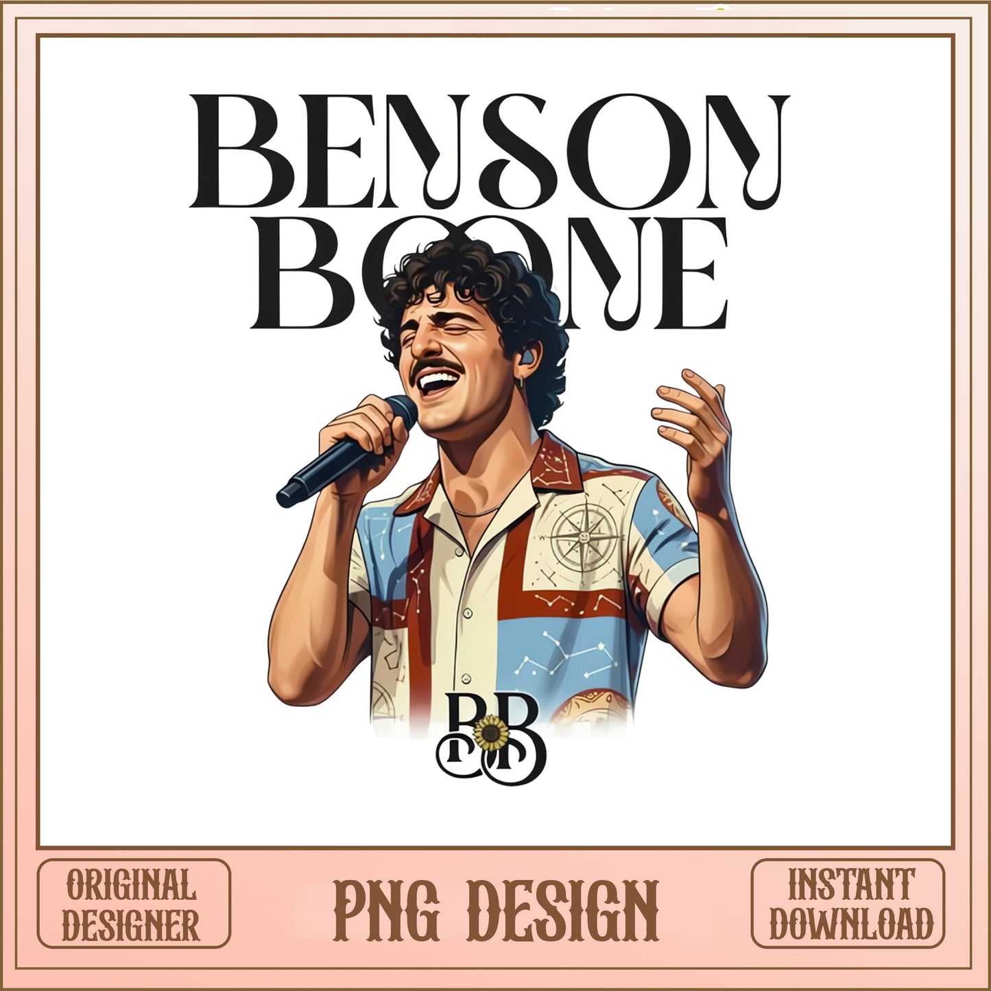 Benson Boone PNG Design, Singer Fan Art PNG, Music Lover PNG